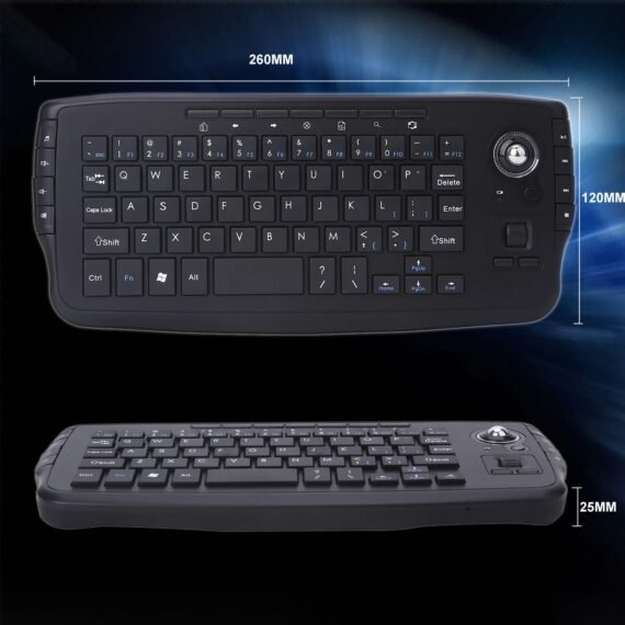 2.4G Wireless Keyboard with Trackball Keyboard For Smart TV Box Multi-Media Functional Air Mouse Keypad For Windows Android Mac