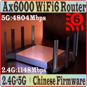 2.5G SFP+ Optical Ports WiFi6 Wireless Mesh Router Wi-Fi 6 AX6000 802.11AX, 2.4GHz 1148M + 5GHz 4804M, 8 Antennas, 1000M WAN/LAN