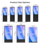 32 43 50 55 inch Indoor Cheap information kiosk restaurant indoor 4k tv smart portable lcd advertising digital signage with usb