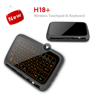 H18 2.4GHz Air Mouse Touchpad Backlight Wireless Keyboard Full Touch Screen Backlight Mini Wireless Keyboard for Android TV Box