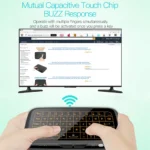 H18 2.4GHz Air Mouse Touchpad Backlight Wireless Keyboard Full Touch Screen Backlight Mini Wireless Keyboard for Android TV Box