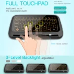 H18 2.4GHz Air Mouse Touchpad Backlight Wireless Keyboard Full Touch Screen Backlight Mini Wireless Keyboard for Android TV Box