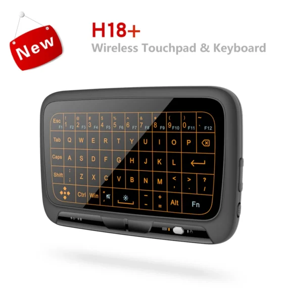 H18 2.4GHz Air Mouse Touchpad Backlight Wireless Keyboard Full Touch Screen Backlight Mini Wireless Keyboard for Android TV Box