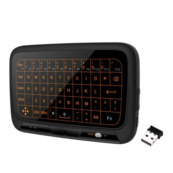 H18 2.4GHz Air Mouse Touchpad Backlight Wireless Keyboard Full Touch Screen Backlight Mini Wireless Keyboard for Android TV Box