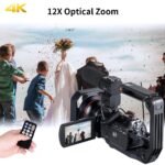 Video Camera 4K YouTube Church Live Streaming Facebook Ordro AC5 Camcorder Filmadora Professional Vlog Camera 12X Optical Zoom