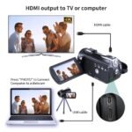 Video Camera 4K YouTube Church Live Streaming Facebook Ordro AC5 Camcorder Filmadora Professional Vlog Camera 12X Optical Zoom